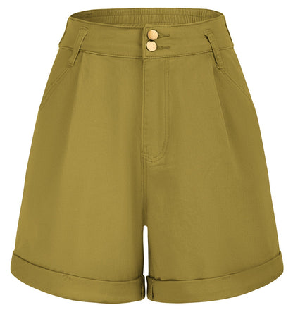 Verde - Groene vintage denim shorts