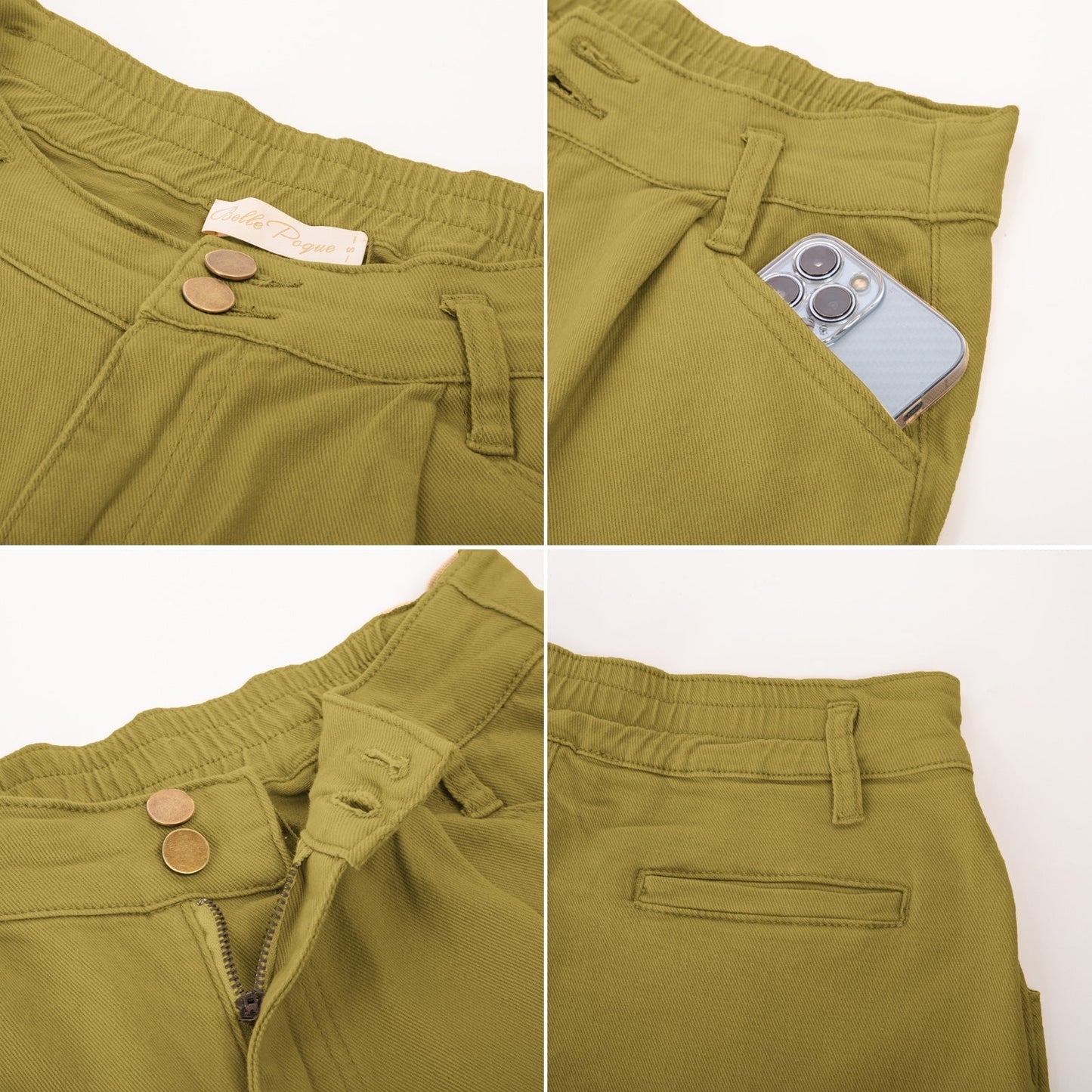 Verde - Groene vintage denim shorts