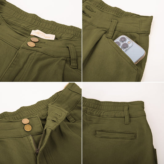 Verde - Groene vintage denim shorts