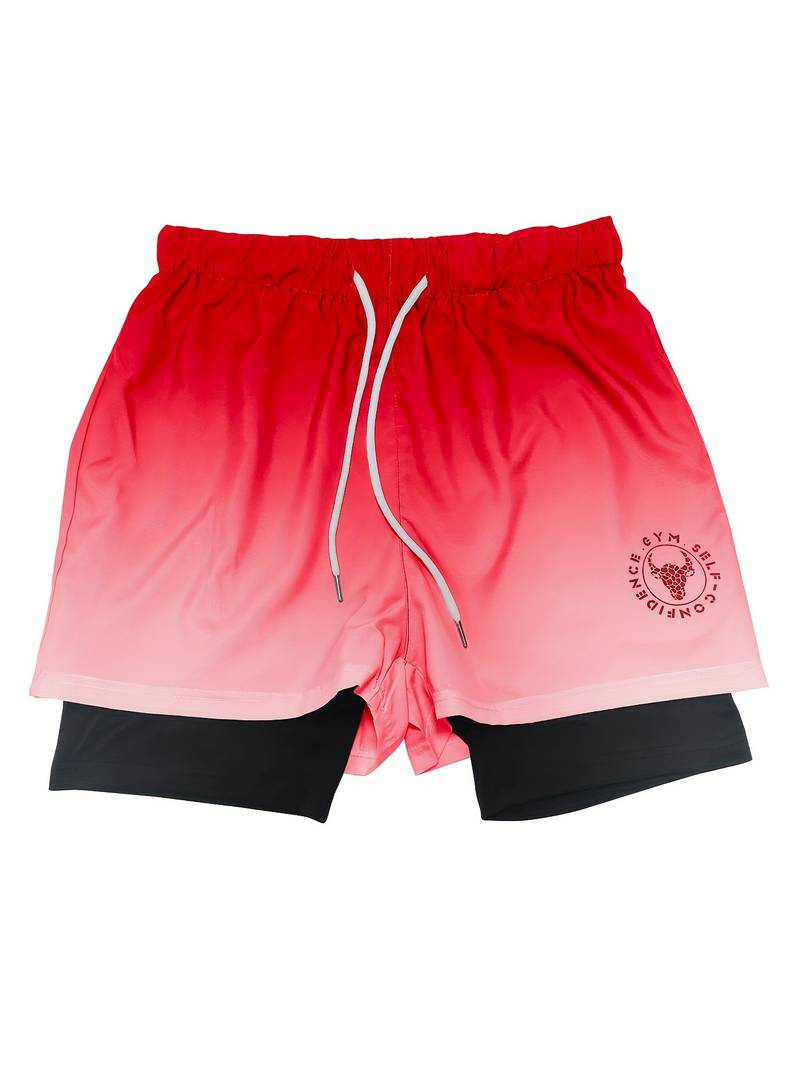 Alexander - 2-in-1 ombre short met dubbele laag voor heren