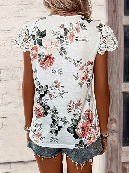 T-shirt met bloemenpatroon - Sophia