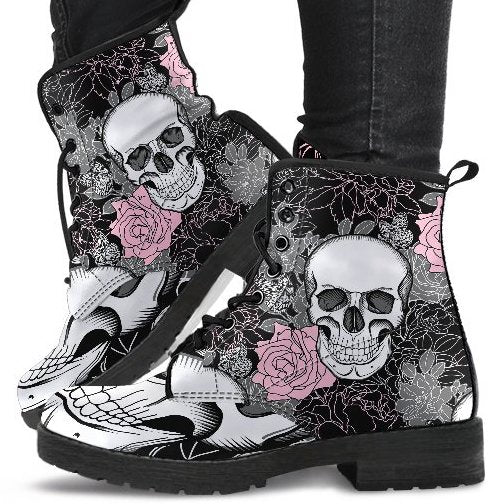 SKULL ROSE BOOTS - warme winterlaarzen