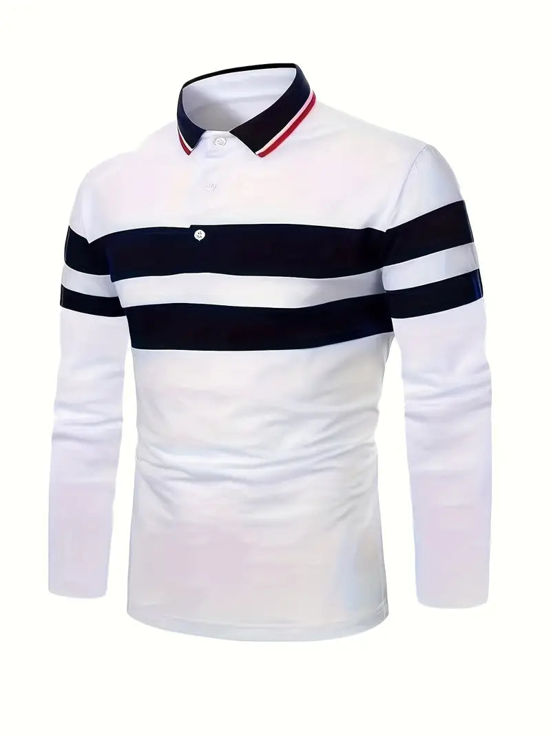 Christopher - casual colorblock overhemd met lange mouwen