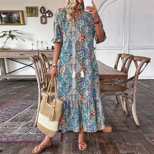 PaisleyElegance BohoChic maxi jurk