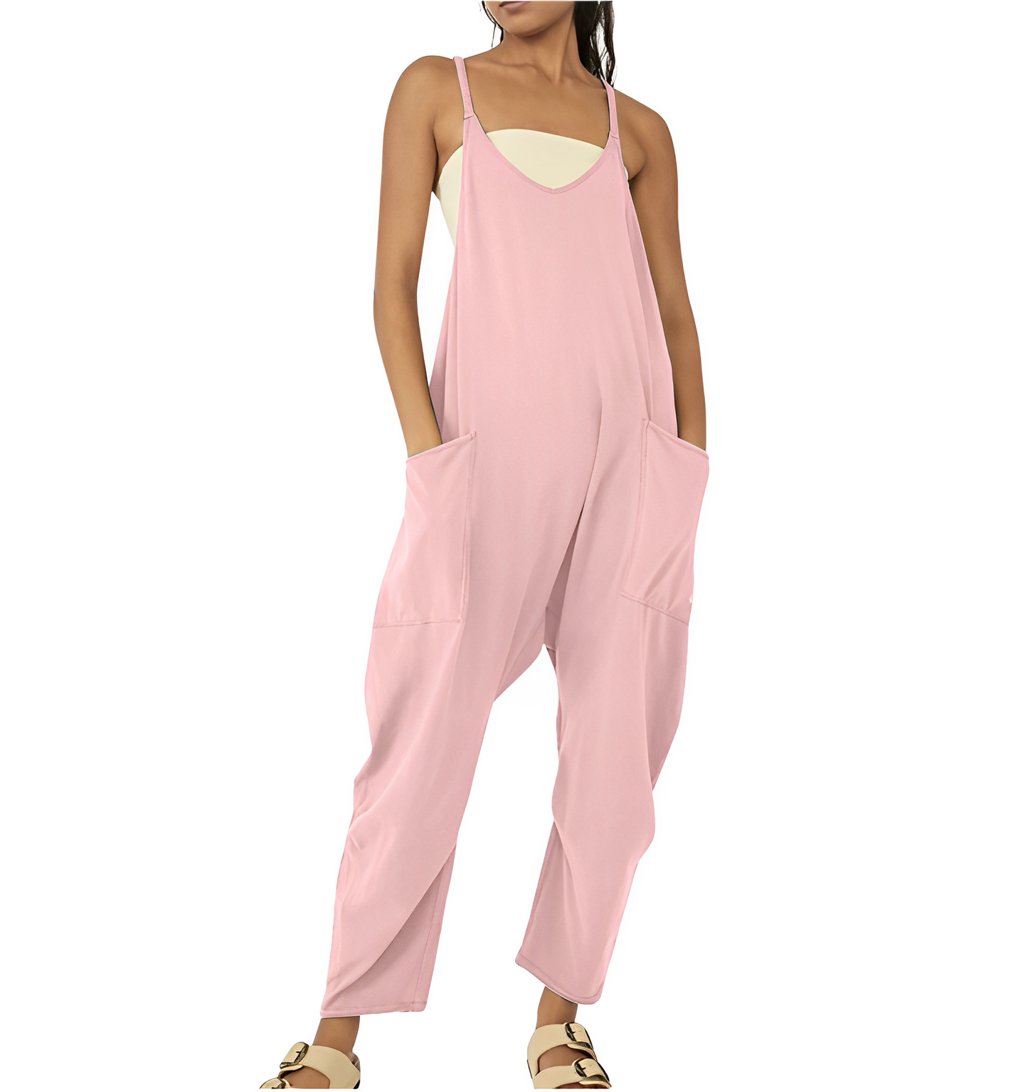 Alexa® - Dames jumpsuit wijde pijpen romper