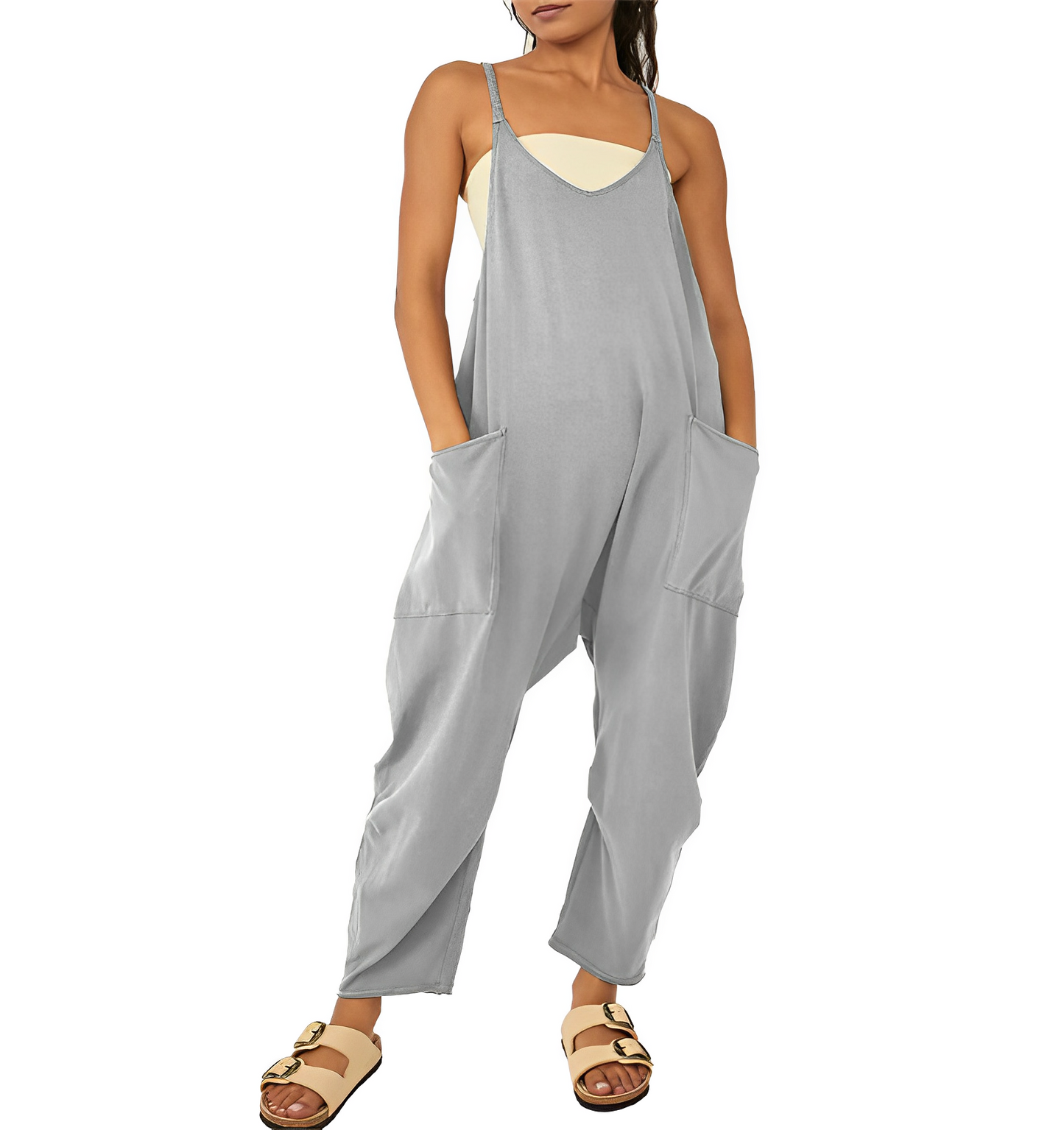 Alexa® - Dames jumpsuit wijde pijpen romper