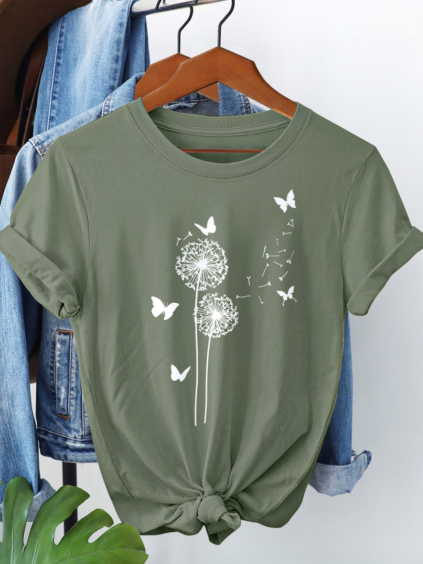 Zwart T-shirt met paardenbloemen - Helena