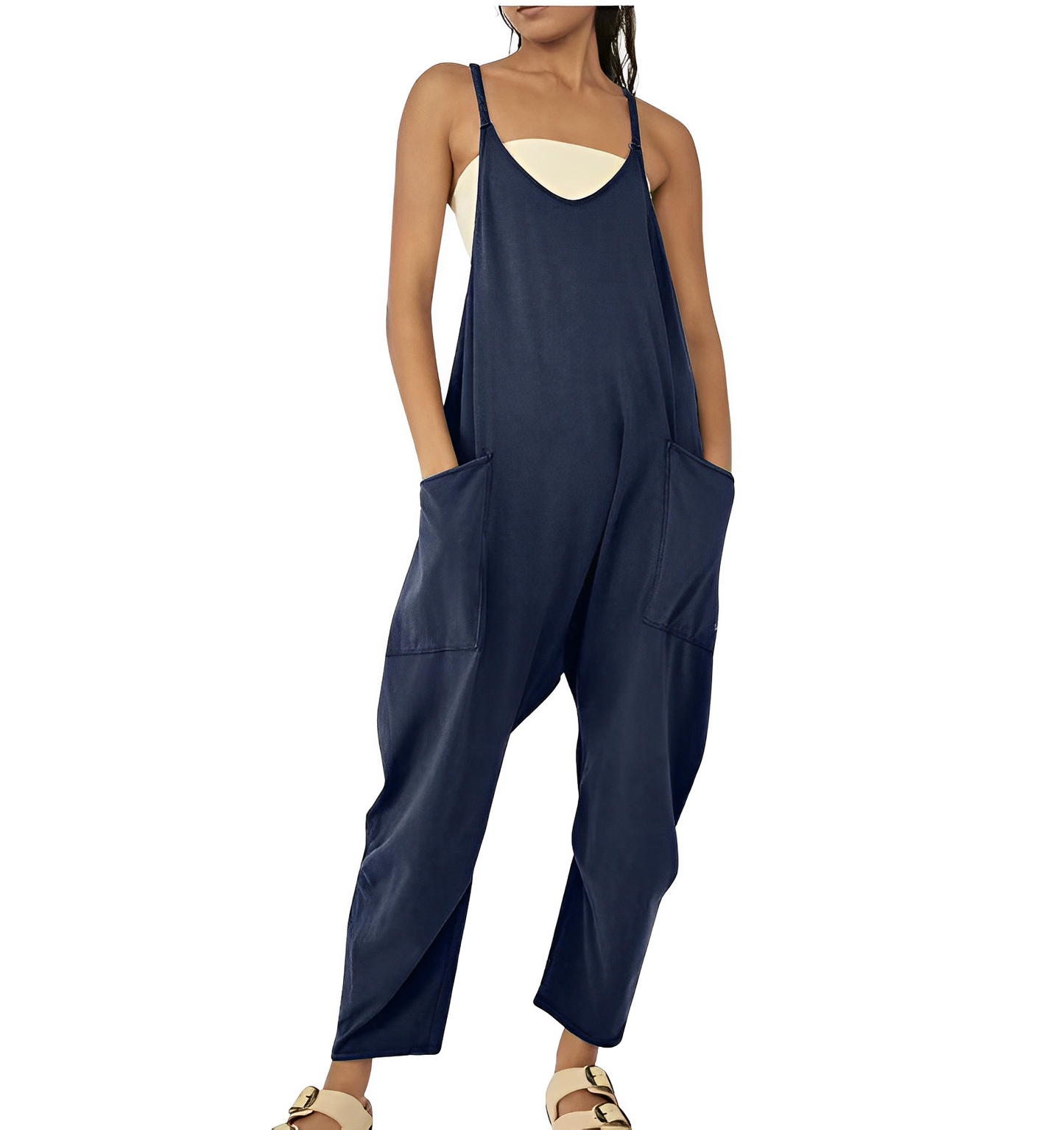 Alexa® - Dames jumpsuit wijde pijpen romper