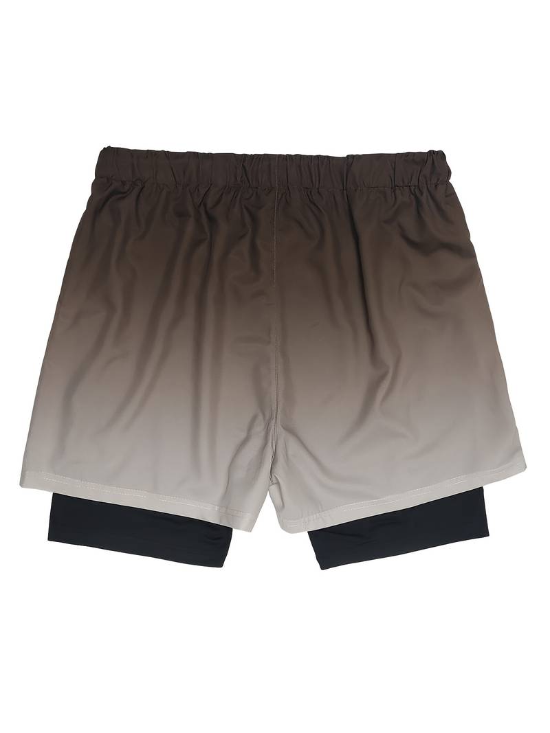 Alexander - 2-in-1 ombre short met dubbele laag voor heren