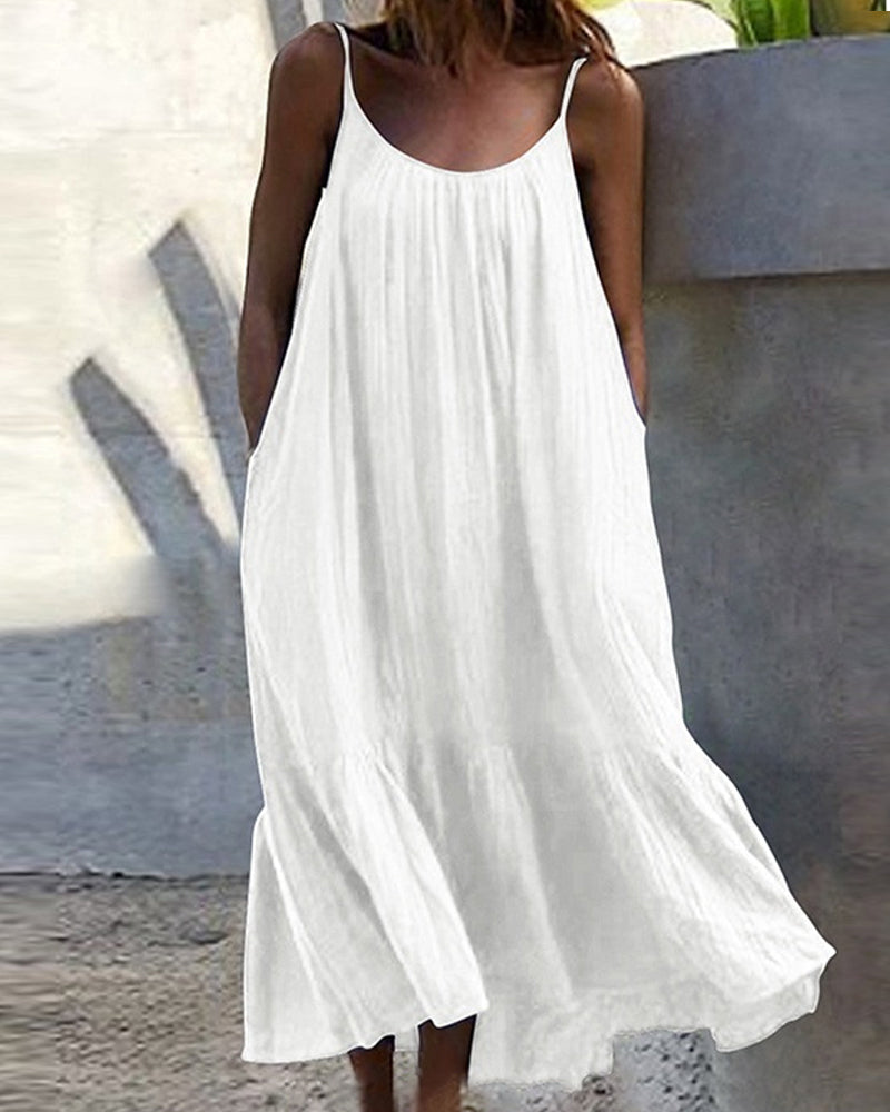 Sophie - Witte zomer maxi jurk