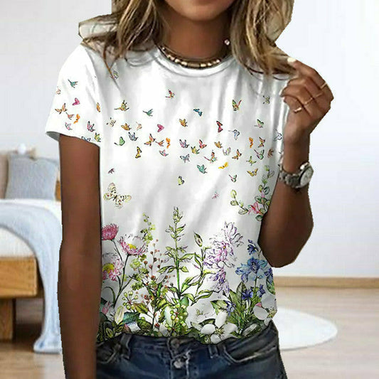 Casual T-shirt met bloemenprint