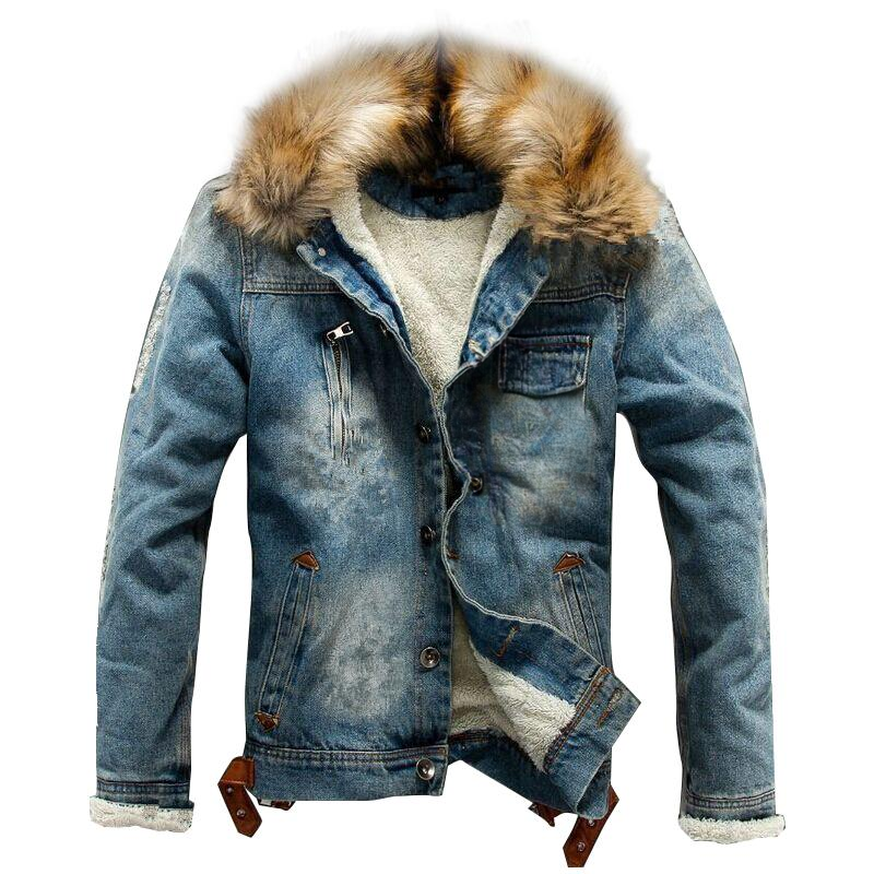 Rockefeller - Denim jack met sherpa rand