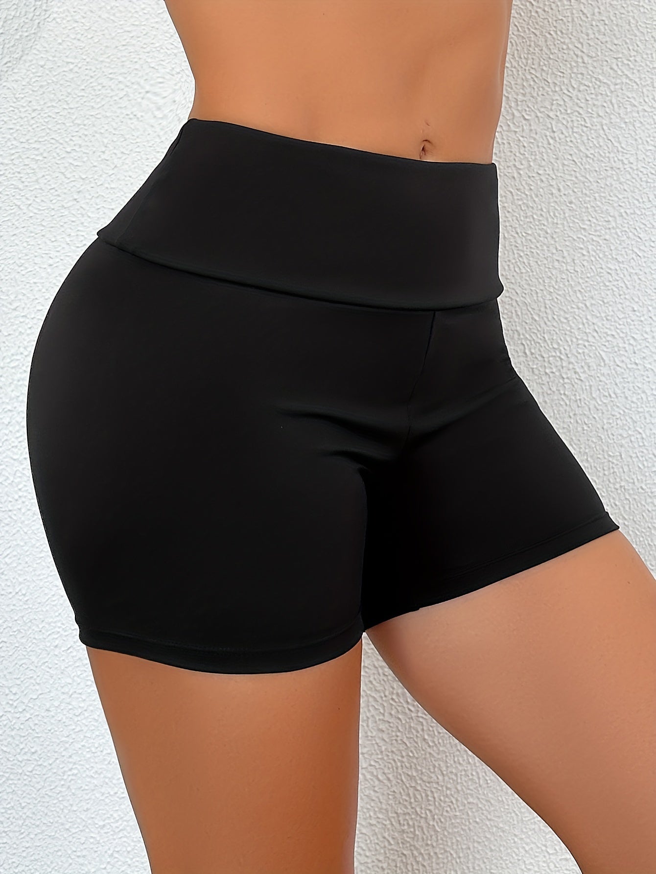 Zwarte zwemshort met hoge taille - Lisa