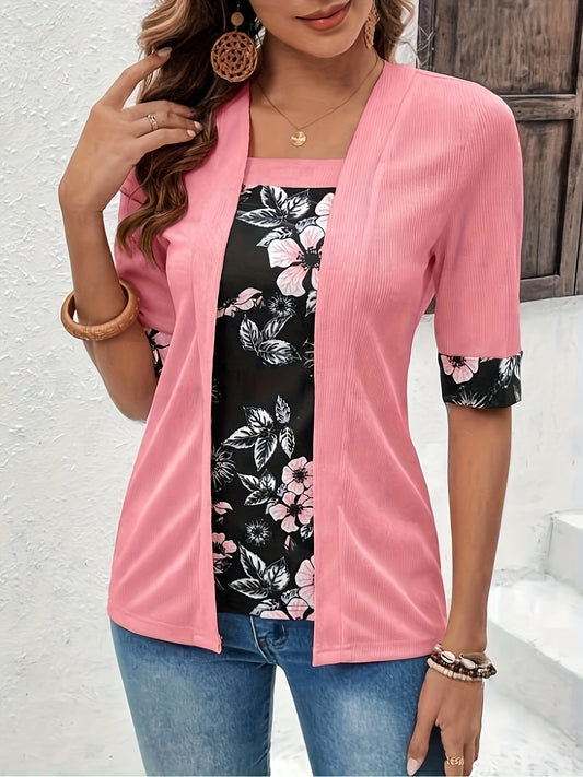 Roze elegantie T-shirt - Julia