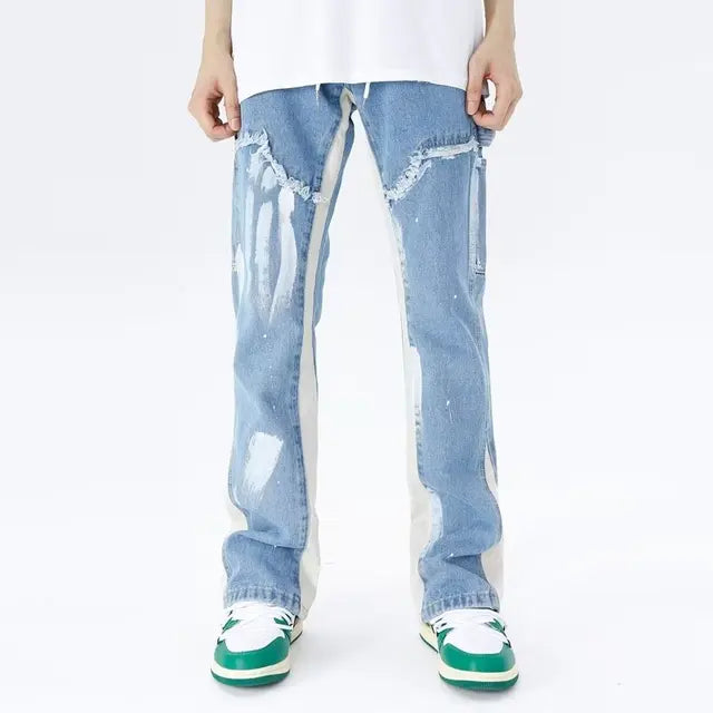 Teddy - Denim broek met koord