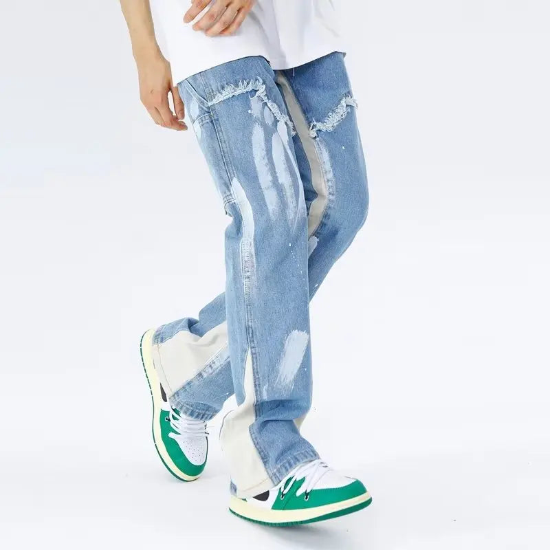 Teddy - Denim broek met koord