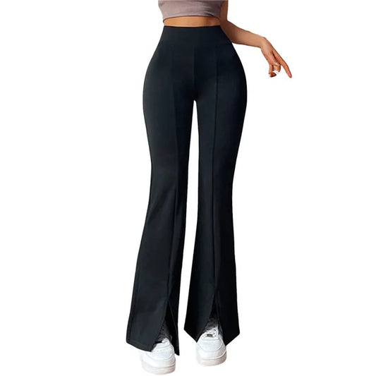 Carla - Zwarte bootcut legging