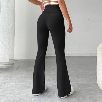 Carla - Zwarte bootcut legging