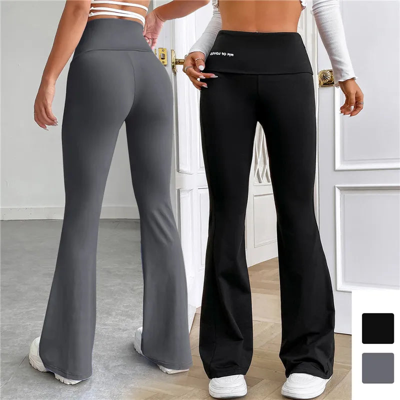 Carla - Zwarte bootcut legging