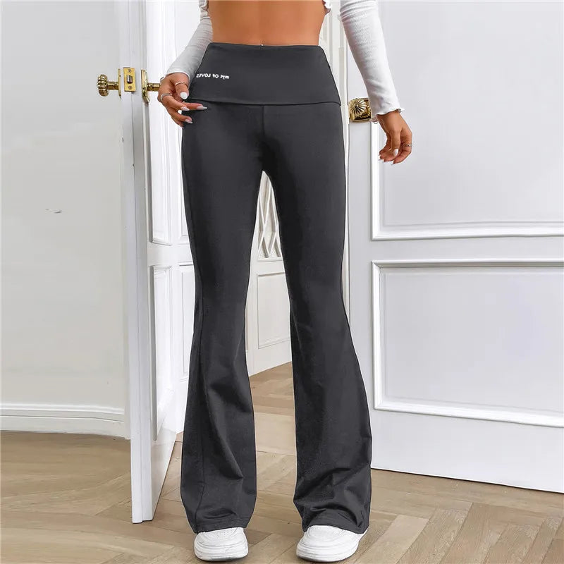 Carla - Zwarte bootcut legging