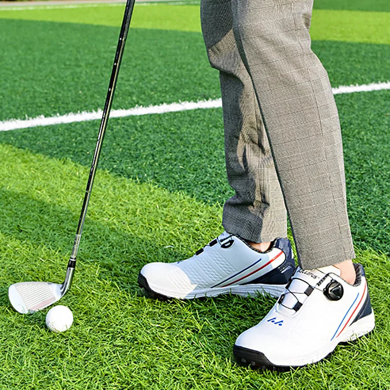 Witte high-performance golfschoen voor heren - precisie en comfort