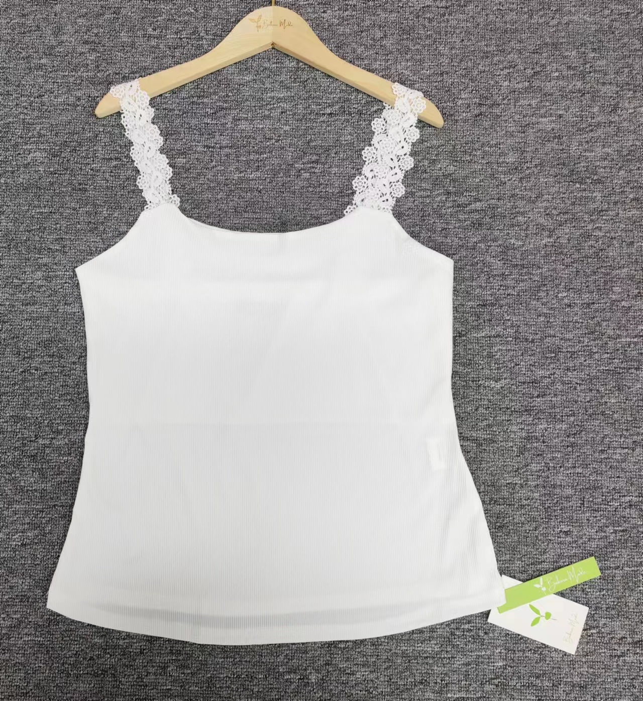 PureWear® - Aantrekkelijke witte monochrome mouwloze camitop