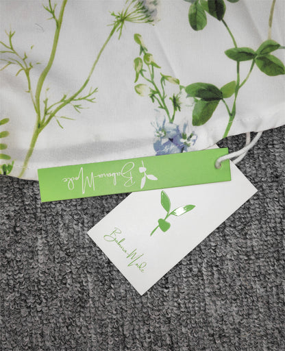 SpringStil® - Tuinprint V-hals Witte Maxi Zomerjurk