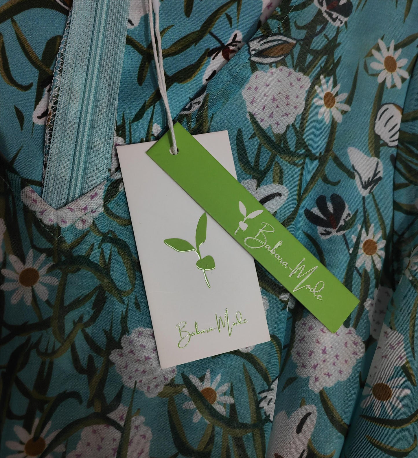 SpringStil® - Groene midi-jurk met steekzakken