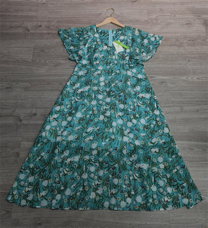 SpringStil® - Groene midi-jurk met steekzakken