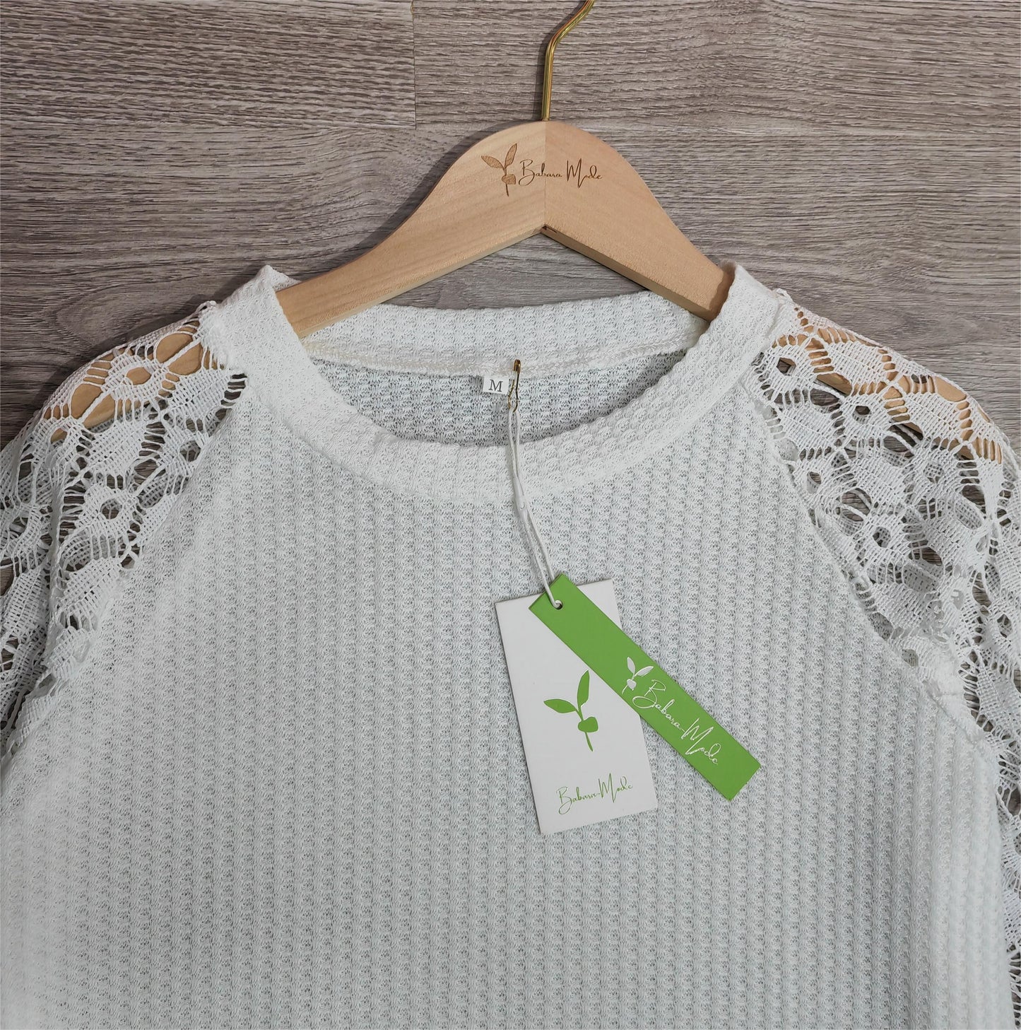 SpringStil® - Witte effen top met lange mouwen