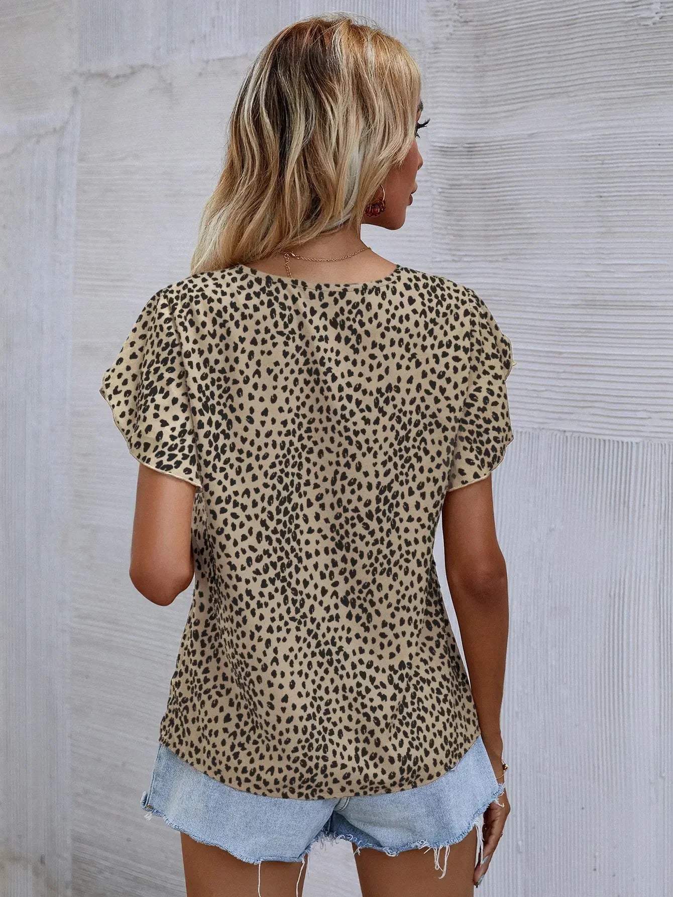 Blouse met paars patroon - Amelie