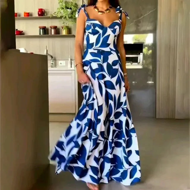 Sophia - Blauwe zomer maxi jurk