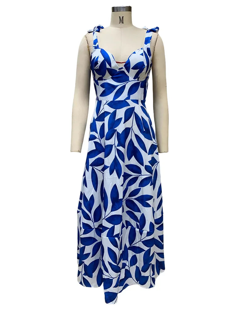 Sophia - Blauwe zomer maxi jurk