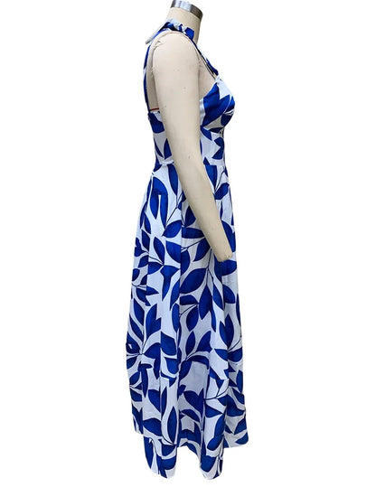 Sophia - Blauwe zomer maxi jurk