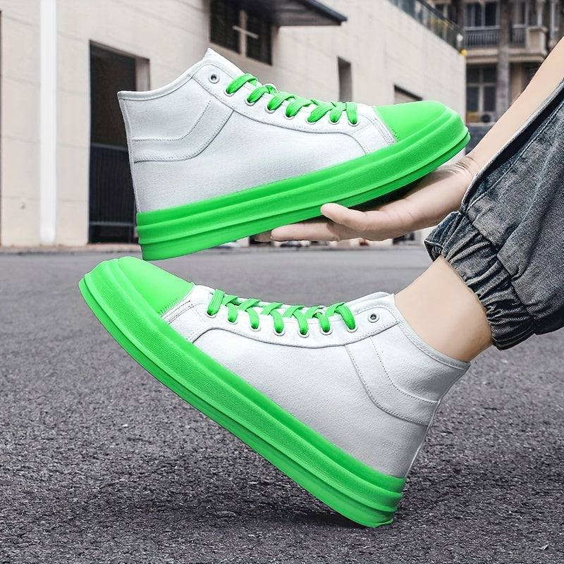 Stijlvolle hoge canvas sneakers met veters - Felix