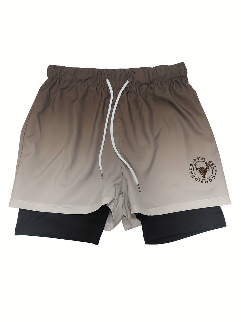 Alexander - 2-in-1 ombre short met dubbele laag voor heren