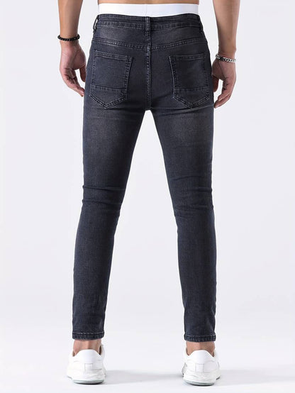 Sebastian - slim-fit jeans met casual scheuren