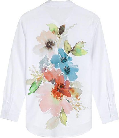 SpringStil® - Aquarel bloemknoopjes tuniek blouse