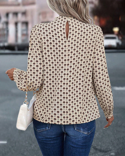 Vintage blouse met prints