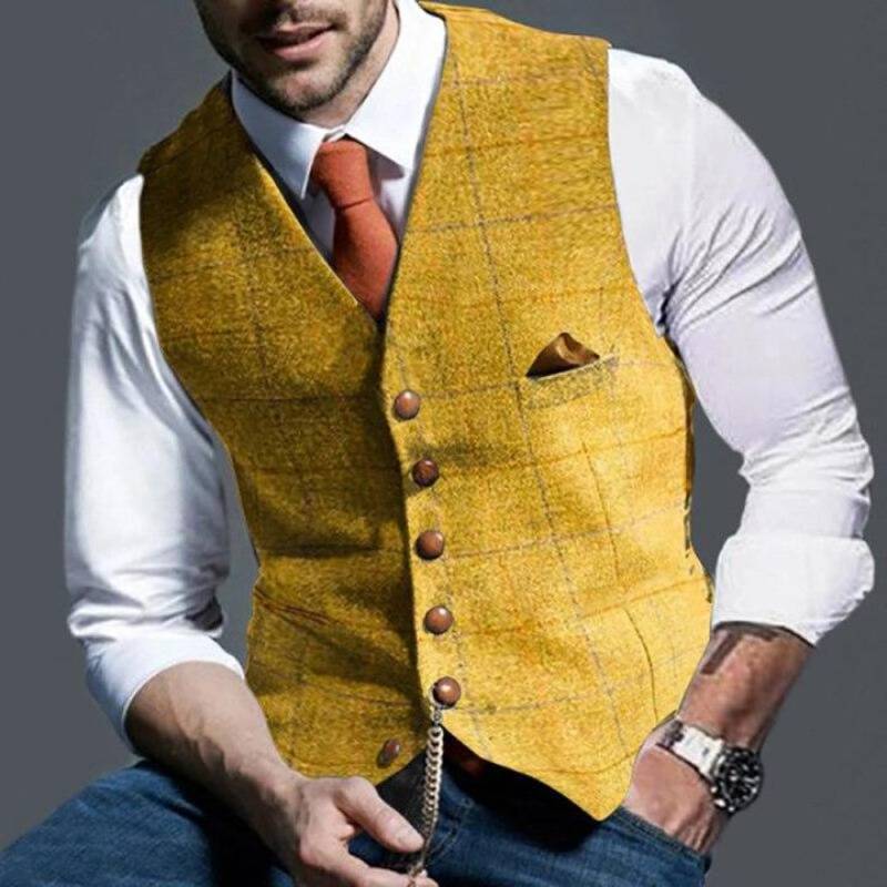 Alexander - elegant geruit gilet