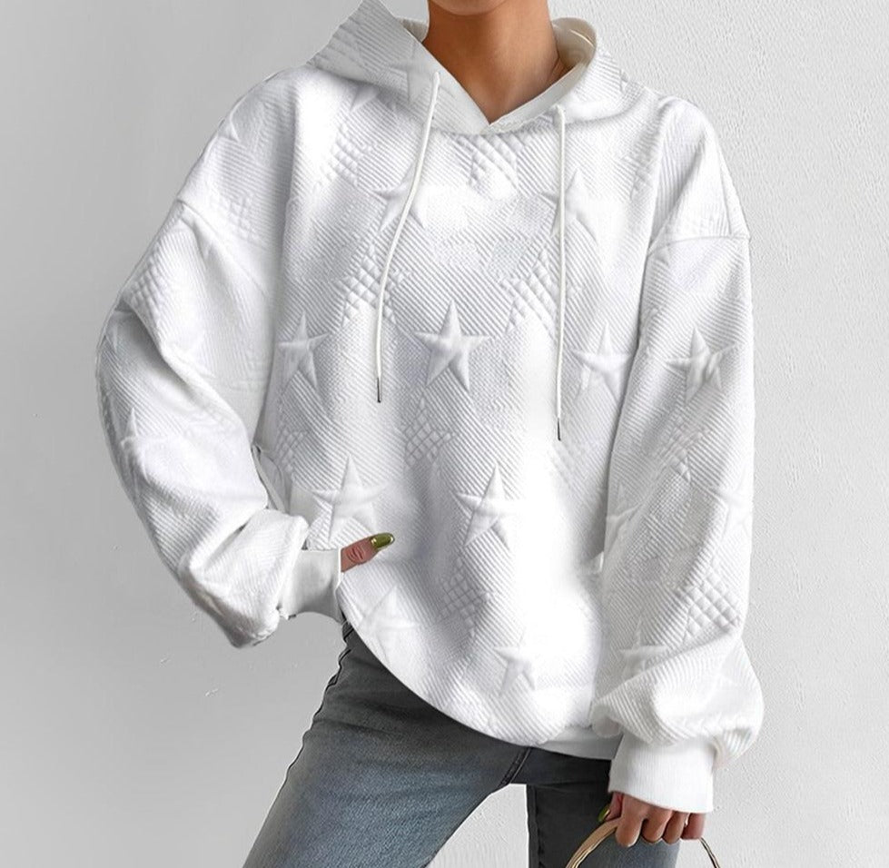 SpringStil® - Wit eenkleurig sweatshirt met lange mouwen