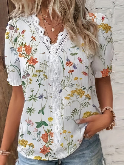 Witte bloemenblouse - Julia