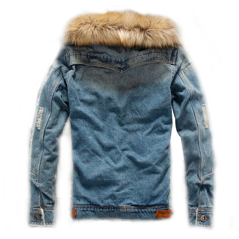 Rockefeller - Denim jack met sherpa rand