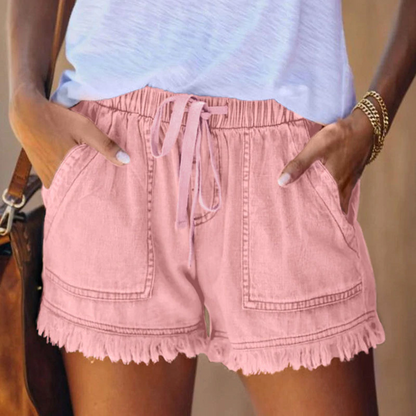 Zipporah - denim shorts met hoge taille