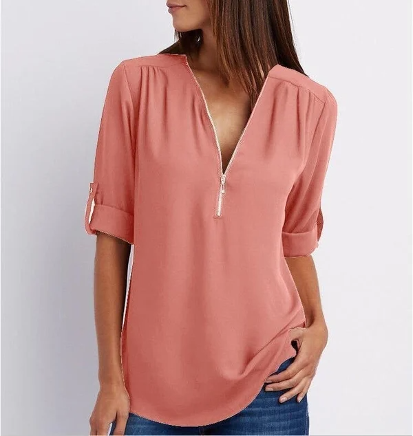 Elegante blouse met V-hals - veelzijdig en chic