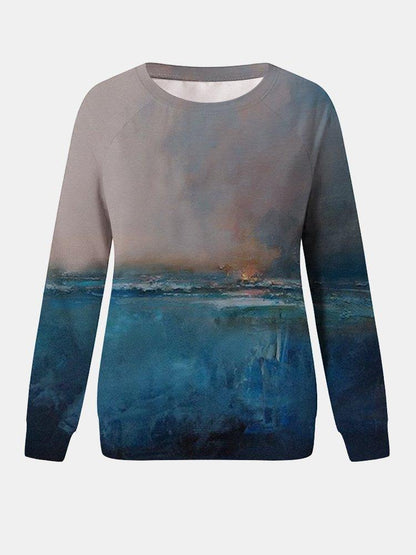 BMC® - Sweatshirt met hemelse golven