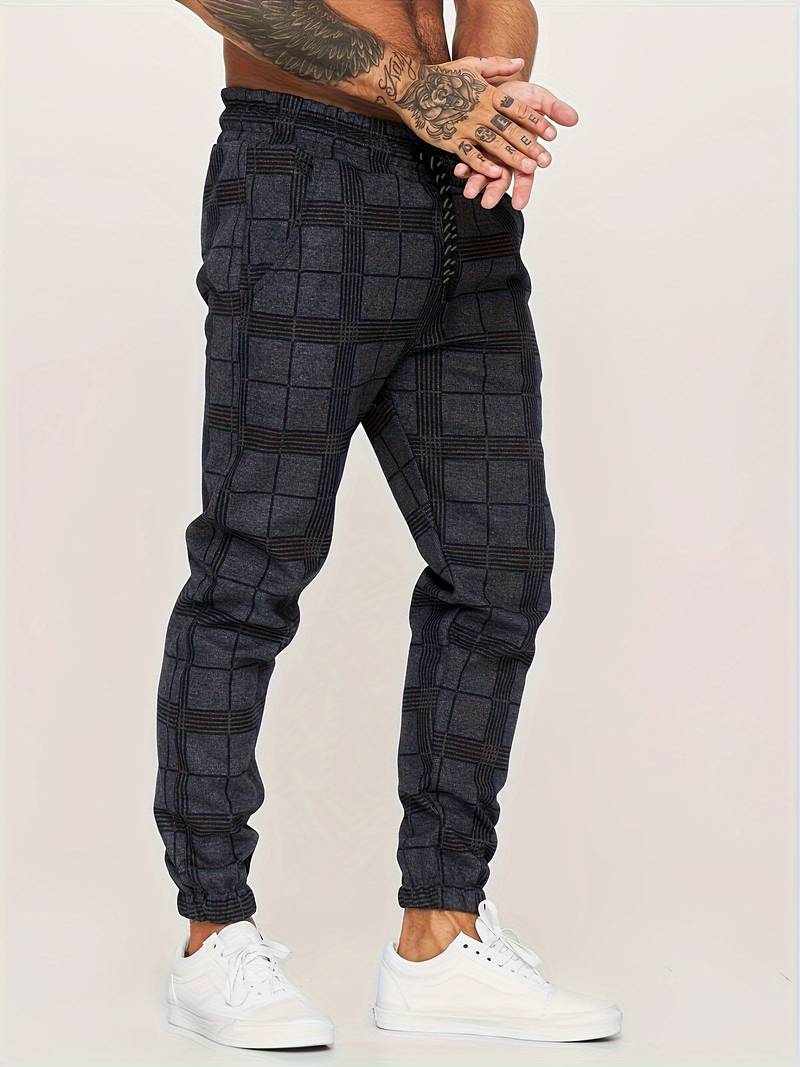 Alexander - casual broek met geruite print voor heren