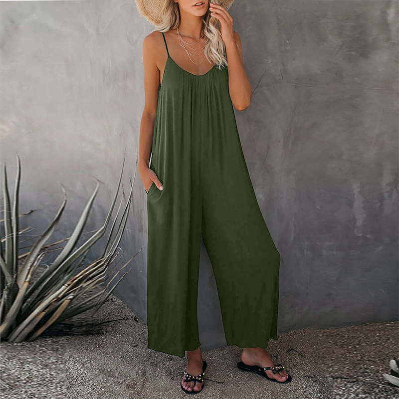 Amber - Rode zomer jumpsuit