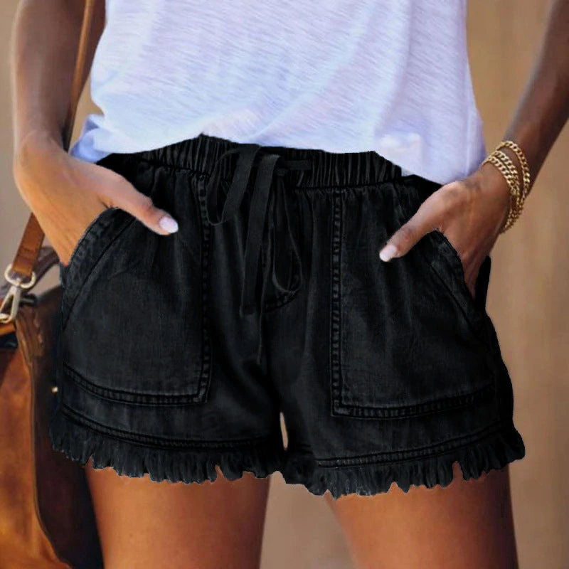 Zipporah - denim shorts met hoge taille