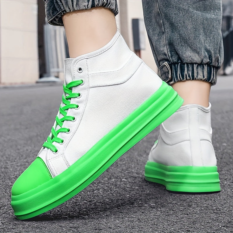 Stijlvolle hoge canvas sneakers met veters - Felix